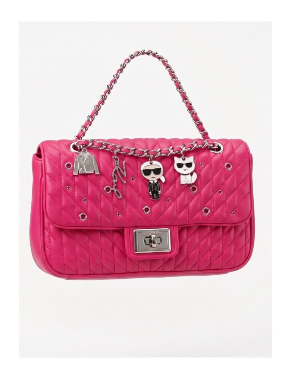 Karl Lagerfeld Quilted Leather Convertible Shoulder/Crossbody Bag